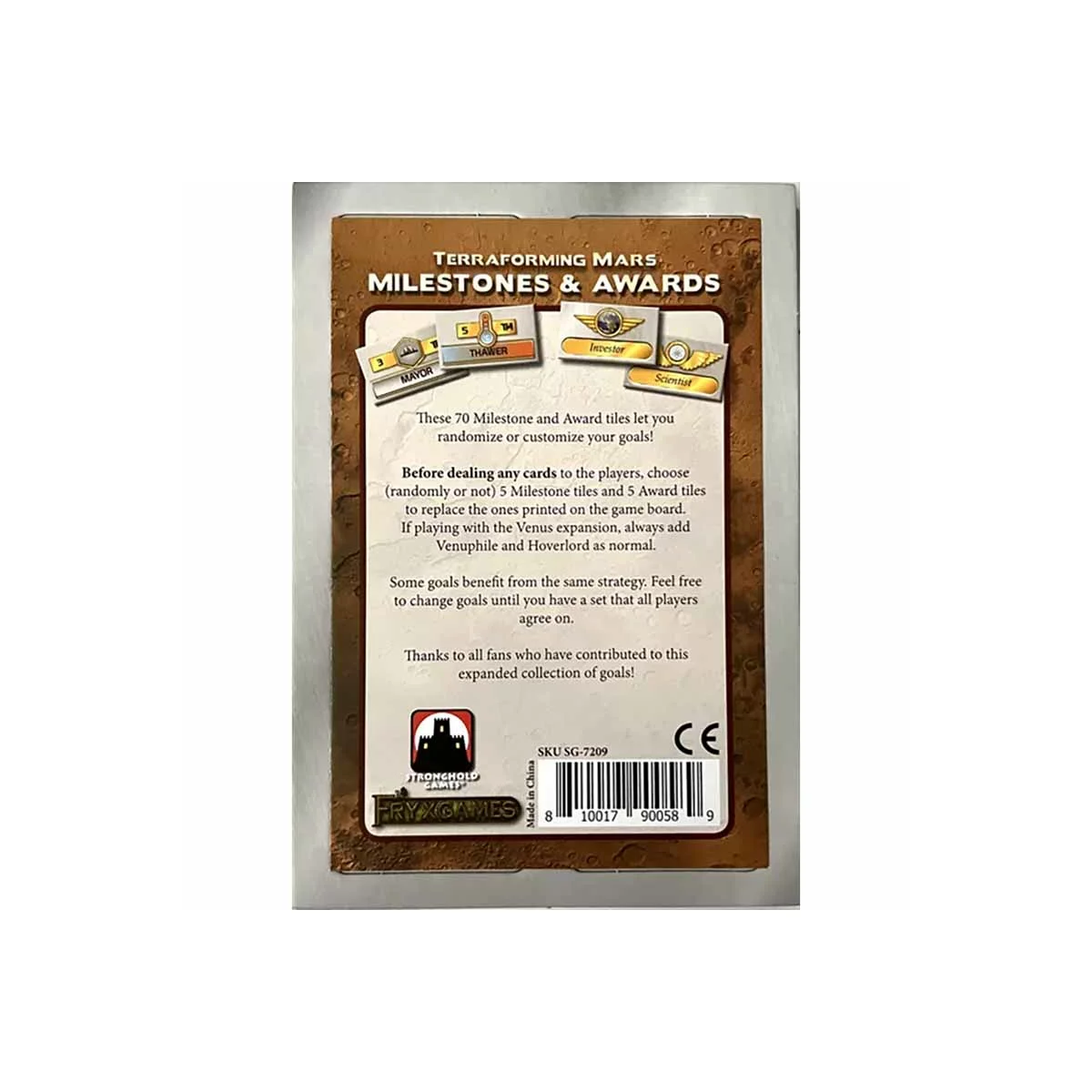 Terraforming Mars - Milestones and Awards