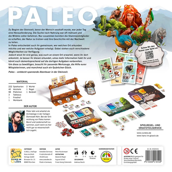 Paleo Brettspiel Rückseite