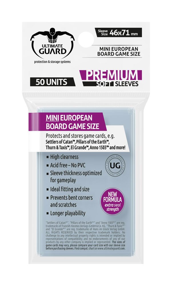 Ultimate Guard Premium Soft Sleeves for Board Games (50 Sleeves)