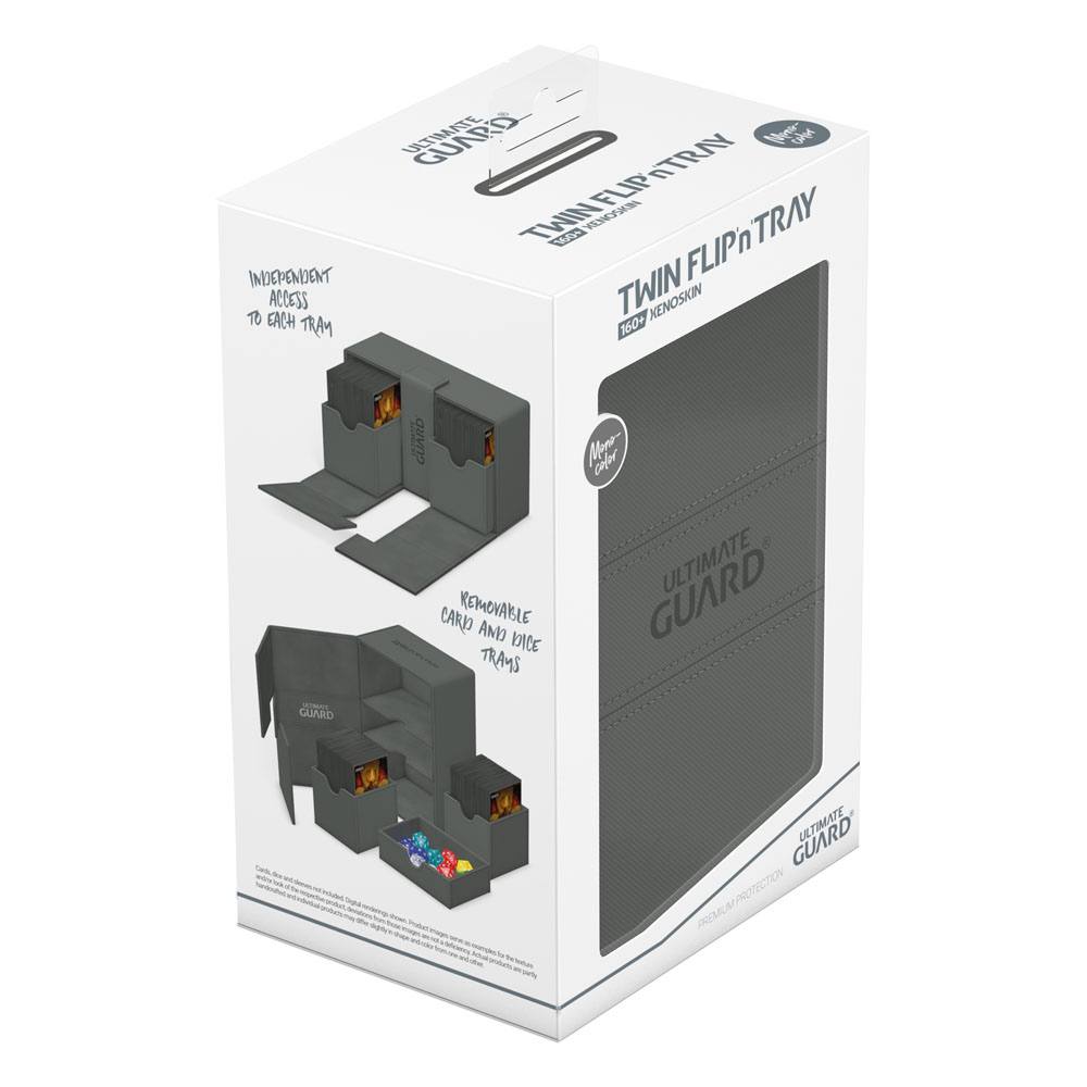 Ultimate Guard Twin Flip`n`Tray 160+ XenoSkin Monocolor Grey