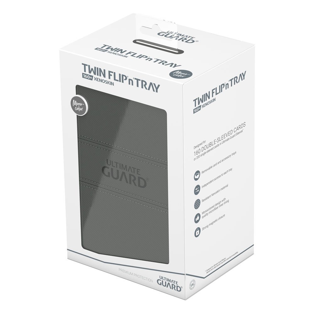 Ultimate Guard Twin Flip`n`Tray 160+ XenoSkin Monocolor Grey