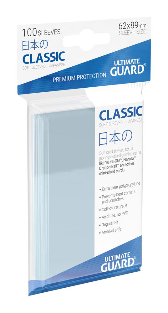 Ultimate Guard Sleeves Transparent Classic Soft Japanese Size
