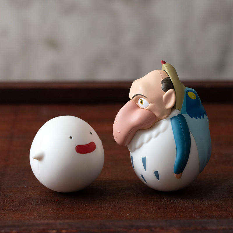 Two pack Roly-poly figurines Heron & Warawara - The Boy and the Heron