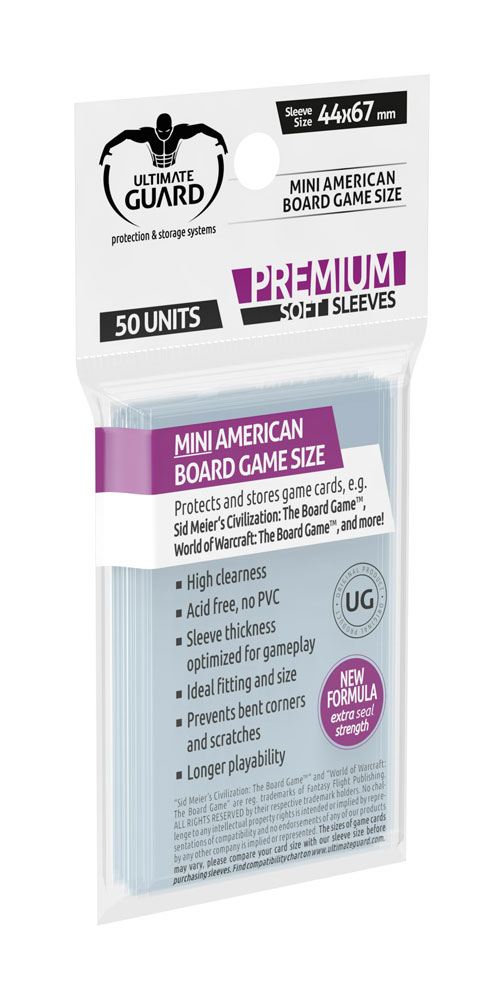 Ultimate Guard Premium Soft Sleeves for Board Games (50 Sleeves)