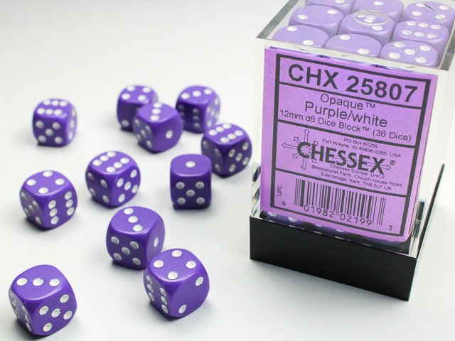 Chessex 12mm d6 Opaque