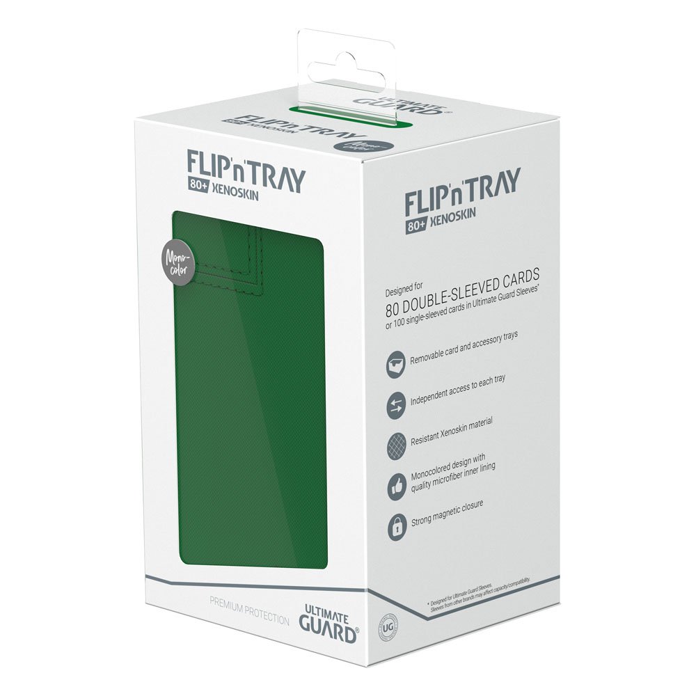 Ultimate Guard Flip`n`Tray 80+ XenoSkin Monocolor Green