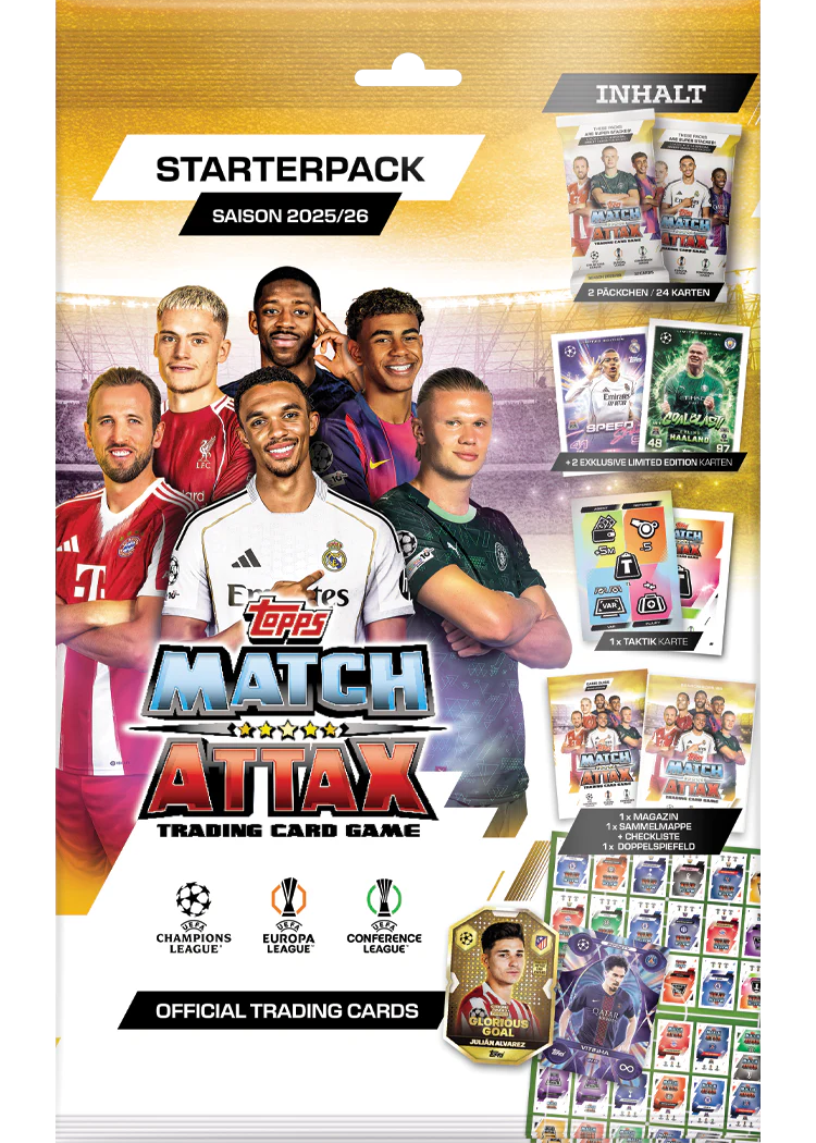 UEFA Champions League Match Attax Trading Cards 2025/26 Starterpack