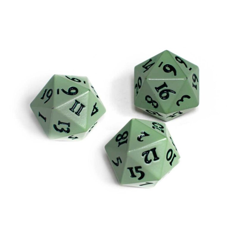 Vivid Heavy Metal D20 Dice