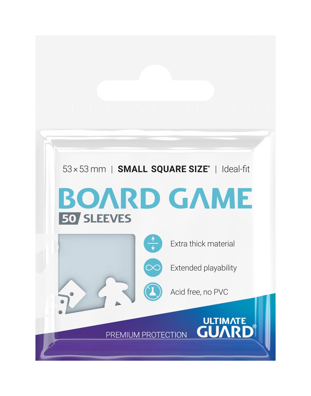Ultimate Guard Premium Square Soft Sleeves for Board Games (50 Sleeves)